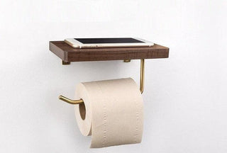 RusticRoll | Multifunctional wooden toilet roll holder