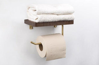 RusticRoll | Multifunctional wooden toilet roll holder