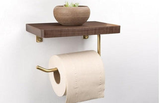 RusticRoll | Multifunctional wooden toilet roll holder